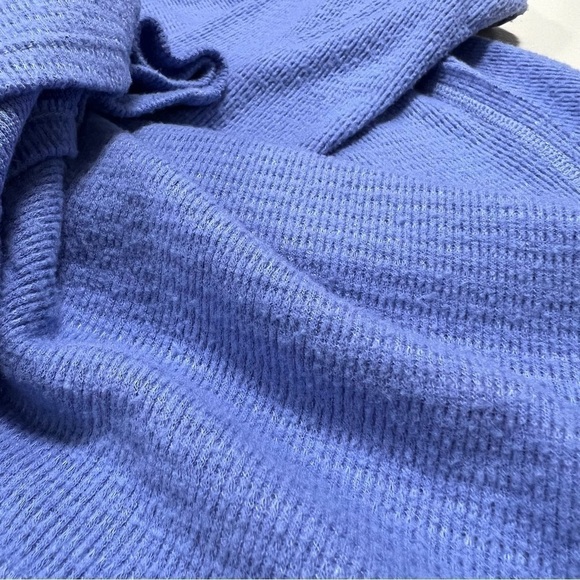 Wildfox Long Sleeve V-Neck Haley Brushed Cozy Sweater Top Periwinkle Blue - Picture 9 of 11